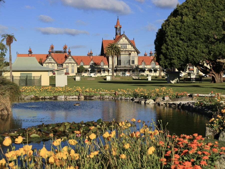 Government Gardens and the Rotorua Museum building